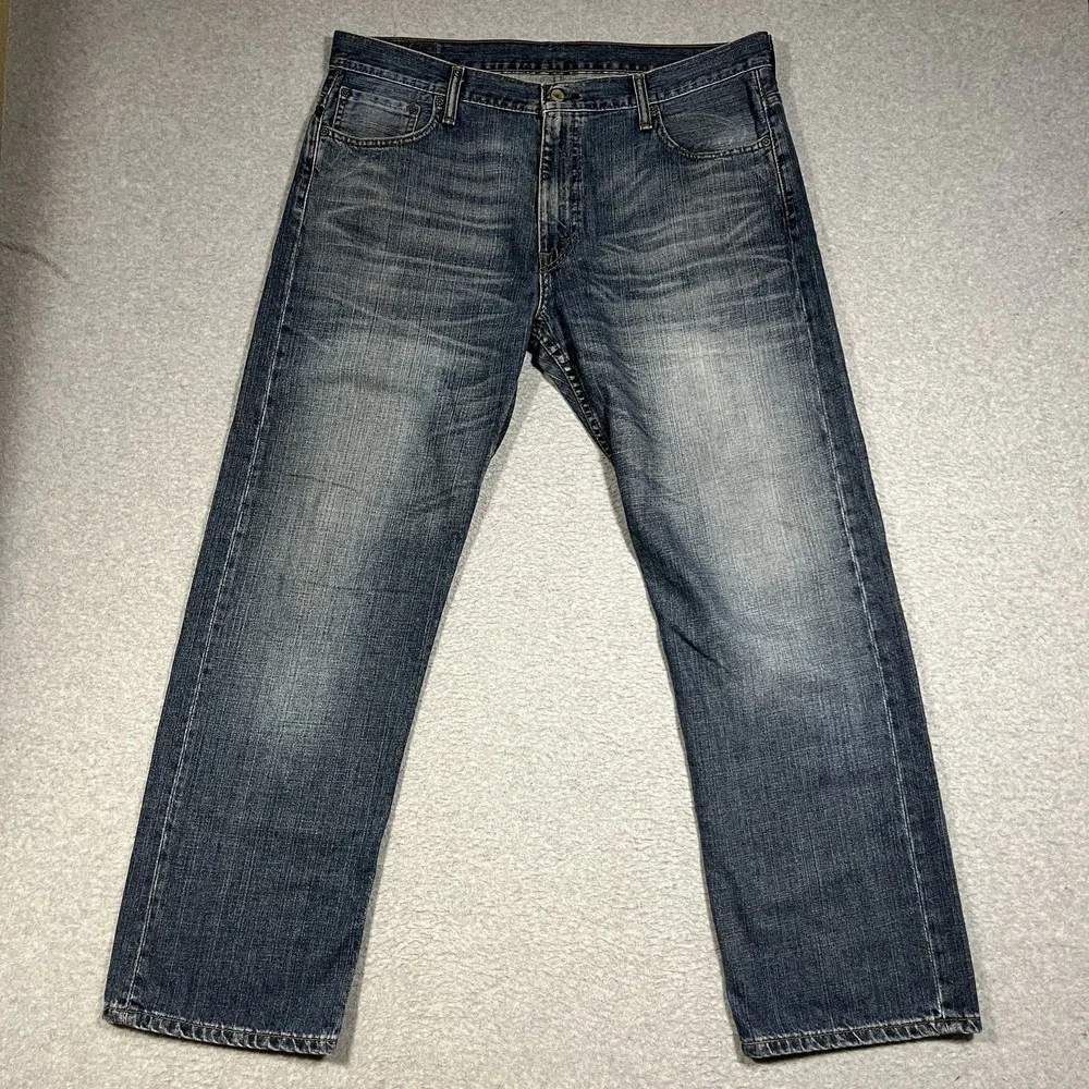 Levis Jeans Mens 36x32 (Fit 38x32) Blue 569 Loose Straight Denim Medium Cotton
